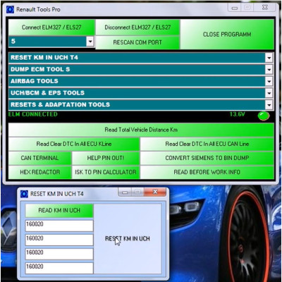 Встановлення ПЗ Renault Tools PRO - Crash Data, IMMO OFF, ключі, КМ